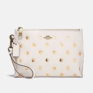 Coach Wristlet Purse With Apple Print